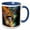 Blue/White, variant on 3drose, the Woman in a Magical Mushroom Forest Ai Generated Art, 15oz Mug
