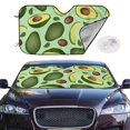 thumbnail image 2 of Uemuo Avocado With Seeds Pattern Accordion Car Windshield Sun Shade, Foldable Reflective Sun Visor for Car, Reflector Windshield Sunshade-, 2 of 7