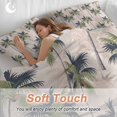 thumbnail image 5 of Palm Tree Bedding 3 Piece Duvet Cover Set Queen Size, Tropical Coconut Botanical Summer Seaside Soft Microfiber Comforter Cover with Zipper Closure & Pillowcases, Wrinkle & FadeResistant Quilt Cover, 5 of 9