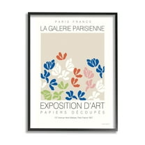 Stupell Industries Petal Silhouettes Gallery Exhibition Graphic Art Black Framed Art Print Wall Art, Design by Mercedes Lopez Charro