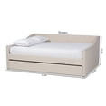 thumbnail image 6 of Baxton Studio Haylie Beige Upholstered Full Size Daybed with Roll-Out Trundle Bed, 6 of 12