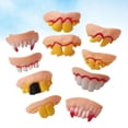 thumbnail image 3 of Shisuyan 10pcs Halloween Teeth Set Wacky Dentures Zombie Front Teeth Buck Teeth, 3 of 8
