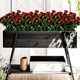 thumbnail image 3 of Real Sentir Flores Artificial Azalea Ramo Rosa Caliente 13.78In, Ornamentos Rojos Oscuros, Simulación Verde para Arreglo de Decoración Del Jardín Del Hogar, 3 of 6