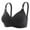 Black, variant on Plus Size Push Up Bras for Women Embroidered Glossy Comfortable Breathable Bra Underwear No Underwire V-Neck Lightly Lined Bra Feature Hook and Eye Closure Push-up Bra Style Y-391 , Black XL