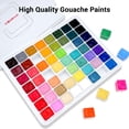 thumbnail image 4 of HIMI - Juego de pintura de gouache, 56 colores x 30 ml, diseño de taza de gelatina en una funda de transporte, pintura de gouache no tóxica para lona y papel, perfecto para artis, 4 of 7
