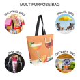 thumbnail image 7 of FORMRS Womens Canvas Tote Bag with Zipper Inner Pocket Shoulder Handbag, Orange Glasses, 7 of 7