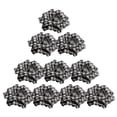 thumbnail image 1 of 10 piezas de cabezas de flores de camelia de pata de gallo para manualidades, decoración, clips, sombreros, tarjetas, tarjetas de boda, 6 cm Negro, 1 of 9