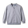 thumbnail image 3 of Wenfanal Zip Up Hoodie Girls Baby Girl Jacket Boys Long Sleeved Jacket Comfortable Warm Fashion Casual Zipper Sports Jacket Size 7-8 Years,Grey, 3 of 8