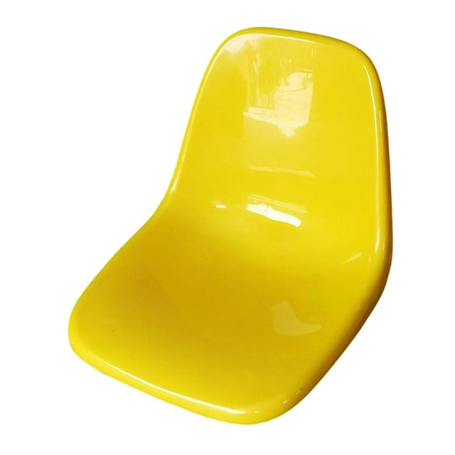 Asiento de cubo moldeado Asiento de cubo de plástico Cafés Fácil de instalar Restaurantes de repuesto Silla con respaldo de plástico para comidas come amarillo