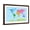 Brown Frame, variant on Art.com World Map with Big Text for Kids Art Print by Michael Tompsett, 18" x 12"