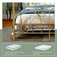 thumbnail image 5 of alazyhome Full Size Canopy Metal Bed Frame, Metal Slat Support, Gold, 5 of 6