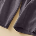 thumbnail image 3 of WREESH Womens Wide Leg Pants Solid Color Elastic High Waisted Cropped Pants Cotton and Linen Casual Slim Gray, 3 of 6