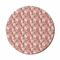 thumbnail image 1 of Geometric Mouse Pad for Computers, Monochrome Design of Pastel Circles Stripes and Squares Modern Feels, Round Non-Slip Thick Rubber Modern Mousepad, 8" Round, Pale Rust Pastel Pink, by Ambesonne, 1 of 2