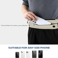 thumbnail image 4 of WATERFLY Unisex Adjustable Non-Slip Jogging Exercise Fitness Nylon Running Waist Belt,Beige, 4 of 7