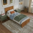 thumbnail image 3 of AFI Charlotte Twin-XL Wood Low Profile Platform Bed with Matching Footboard, Light Toffee, 3 of 12