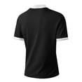thumbnail image 5 of VgaVtl Polo Shirt Mens Big and Tall Summer Short Sleeve Color Block Collared Zipper Mens Tee Shirts Outdoor Casual, 5 of 7