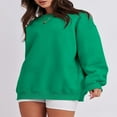 thumbnail image 2 of Women’s Oversized Sweatshirts Long Sleeve Solid Color Pullover Tops, 2 of 6