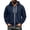 Navy #50, variant on Men's Zip Up Hoodies Adjustable Drawstring Solid Hooded Jacket Fall Winter Lightweight Causal Athletic Jacket, L