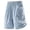 Blue, variant on Mens Cargo Shorts Oversize Summer Shorts for Music Festival, Elasticated Drawstring Streetwear Shorts with Pockets