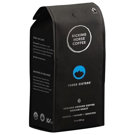 Kicking Horse Coffee Three Sisters Ground Organic Medium Roast - 10 oz Pack of 2