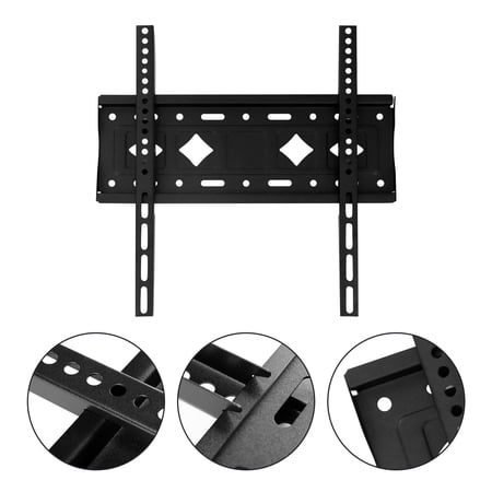 WRITWAA 1Pc Wear Resistant Black TV Rack with Flexible Cleaning and Space Saving Design