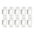 thumbnail image 2 of 5/10 Pcs Plaque de Remplacement pour Loquet Tubulaire Standard Nickel Acier Inoxydable Gâche de Porte Réglable pour Portes Basculantes, 2 of 4