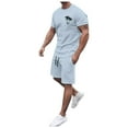 thumbnail image 3 of Playeras De Compresión, Traje De Moda Para Hombre, Camiseta De Manga Corta Con Estampado De Coco De Verano, Pantalones Cortos, Transpirables, Relajantes, Para Vacaciones, Uso Diario, 3 of 7