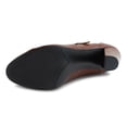 thumbnail image 6 of MUBUPUXU Women'S Vintage T-Strap Buckle Brogue mary Janes Oxford Mid Heels Shoes Brown, US 10.5, 6 of 8