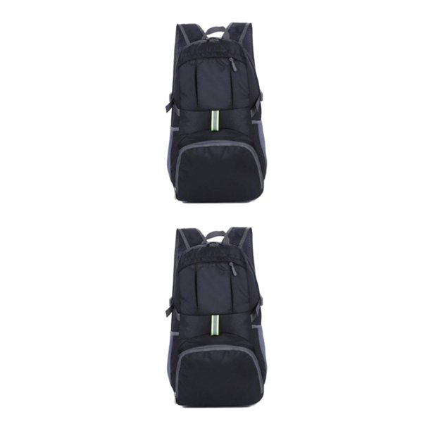 Soidarity De Viaje Portátil Con Gran Capacidad Y Exquisita Artesanía Impermeable Plegable Camping Negro 20-35L Negro 20-35L 2piezas