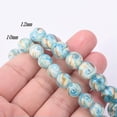 thumbnail image 4 of U8MO 10pcs Round 10mm 12mm Foil Lampwork Glass Handmade Beads for Jewelry Making-10mm-Black, 4 of 4
