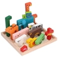 thumbnail image 3 of Animal Puzzle Toy, Smooth Corner Early Education Wooden Building Block Colorful  for 3 Years Old Above, 3 of 7