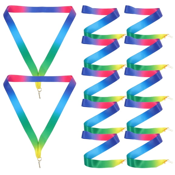 OUNONA 20Pcs Medal Lanyards with Clips for Sports Meeting and Competition Prizes