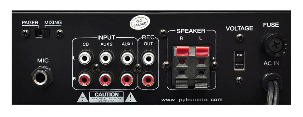 Pyle PTAU23.5 - Mini Stereo Power Amplifier - 2 x 40 Watt with USB, Aux, CD & Mic Inputs PTAU23.5