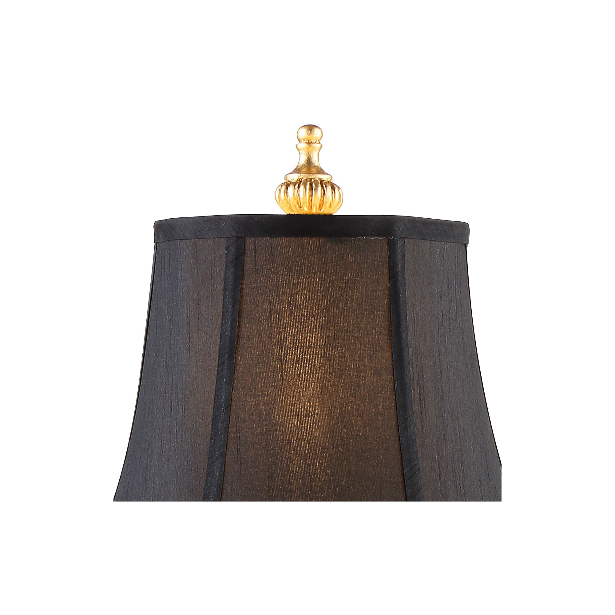 Regency Hill Traditional Buffet Table Lamps 36.5" Tall Set of 2 Gold Intricate Details Black Fabric Bell Shade for Dining Room
