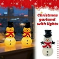 thumbnail image 2 of Christmas Snowman Night Light Ornament, Glowing Snowman Top Hat Glowing Figurine, Holiday Home Decor, Festive Gift Idea, 2 of 8