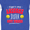 thumbnail image 4 of Inktastic That's My Awesome Sister out There with Softballs Boys or Girls Baby Bodysuit, 4 of 5