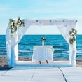 thumbnail image 2 of Set of 2 Silk Rose/Hydrangea/Lily of The Valley Wedding Arch Flowers with Turtle Leaves, Large Artificial Wedding Arch Flowers Kits Greenery Arch Garlands Floral Arrangement Swag,, 2 of 7