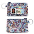 thumbnail image 6 of Zip ID Case with Lanyard - Badge ID Holder Wallet with Zipper - Cotton (Fantasic Paisley), 6 of 7