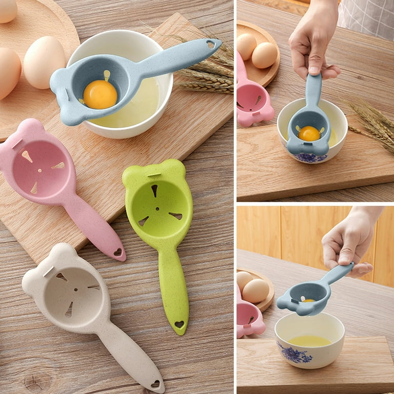 2Pcs Gadget Egg Yolk White Separator Holder Sieve Funny Divider Kitchen  Tools