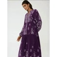 thumbnail image 7 of Printed Long Sleeve Viscose Maxi Dress, 7 of 7