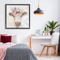 thumbnail image 3 of Stupell Industries Rustic Lodge Betsy Cow with Flowers Black Floating Frame Canvas Art, 25 x 25, by Stellar Design Studio, 3 of 8