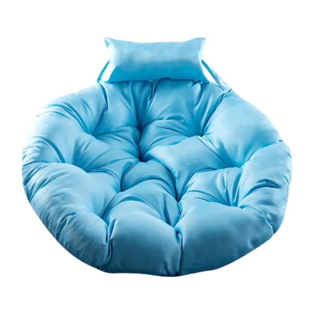 Cojín Colgante Zulema para Silla de 90 cm con Forma de Huevo Azul