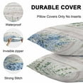 thumbnail image 5 of Outdoor Waterproof Throw Pillow Covers Set of 2 Blue Hydrangea Pillowcases Square Outdoor Pillows Cushion Case 16x16 Inch Green Eucalyptus Leaves Wood Grain Patio Pillows for Couch Sofa Bed, 5 of 9