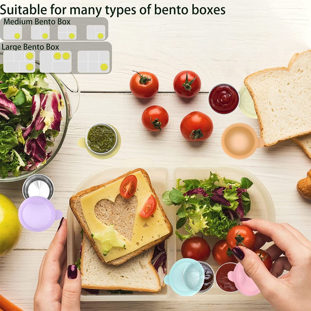 Alexsix 6Pcs Salad Dressing Containers with Lid Reusable Small