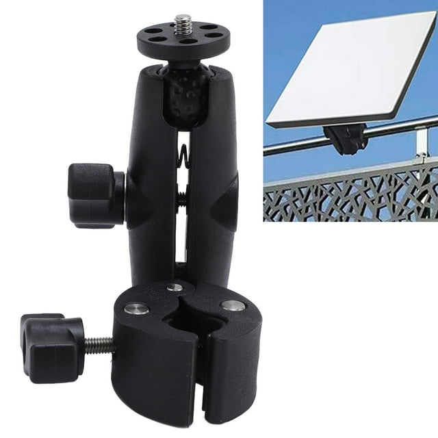 Clamp RV Pole Mount, Adjustable Clamp Pole Mount Aluminum Alloy Compact for Yacht