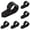 Black*5, variant on R-Type Cable Management Clamp Heat-Resistant Cable Holder Insulated Industrial Cable Buckle Screw-Mount Wire Fastener Nylon Wire Fixing Clip Wear-Resistant Line Retainer(1PC)