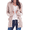 Light pink, variant on Women's Long Sleeve Cable Knit Cardigan Open Front Button Down Knitwear Sweater Coat