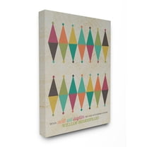 The Stupell Home Decor Collection Shakespeare Laughter Quote Typography Geometric Diamond Patterns Stretched Canvas Wall Art, 30 x 40