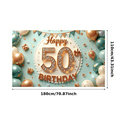 thumbnail image 6 of Glitter Crown Happy Birthday Banner Gold 50th Celebration Banner Decorative Flags for Milestone Party Indoor Celebration Event Decoration, 6 of 8