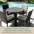 thumbnail image 3 of Stripe Stone Beige Premium Dining Seat Cushion (2-Pack), 3 of 8